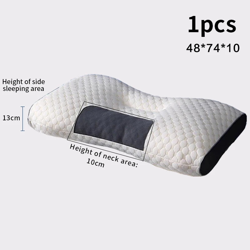 Neck Pillow for Sleeping - Cervical Support, Soybean Fiber Massage Pillow