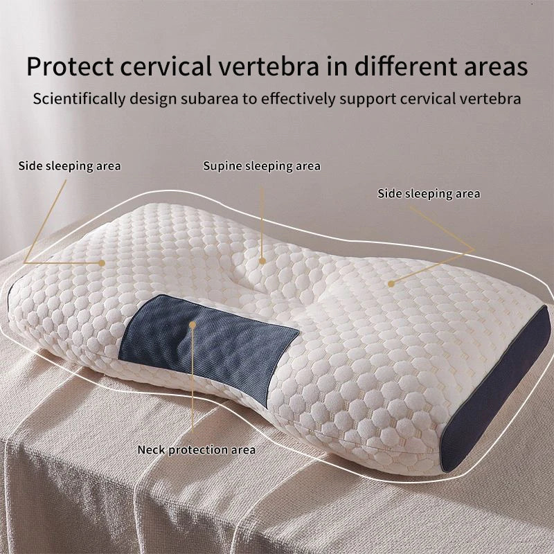 Neck Pillow for Sleeping - Cervical Support, Soybean Fiber Massage Pillow