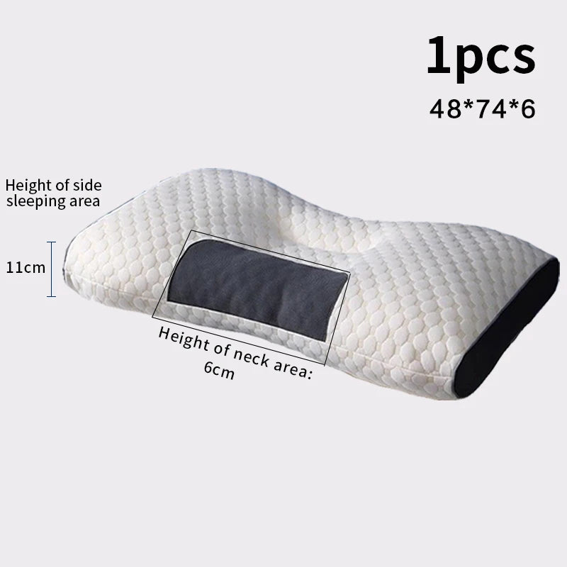 Neck Pillow for Sleeping - Cervical Support, Soybean Fiber Massage Pillow